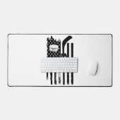 Hockey Pink Ribbon Breast Cancer Bewustheid Sport Bureaumat (Keyboard & Muis)