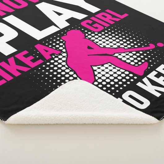 Hockey Play als een meisje keramisch Sherpa Deken (3/4)