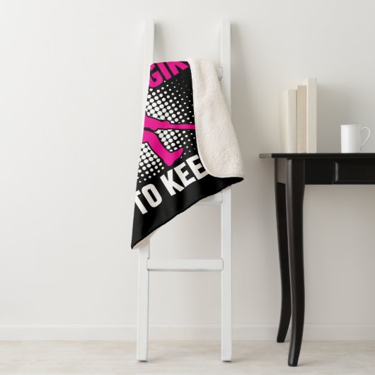 Hockey Play als een meisje keramisch Sherpa Deken (In situ)