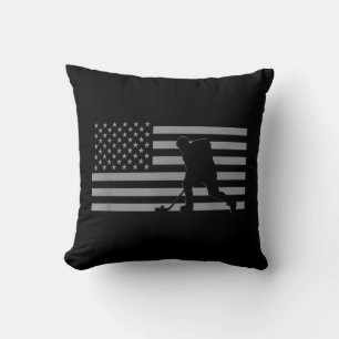 Hockey Player - American Flag Hockey Kussen