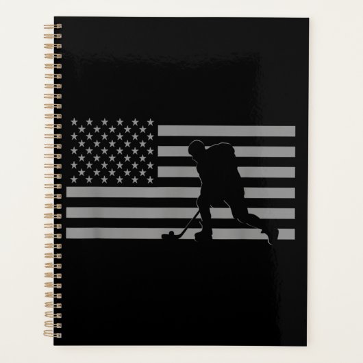 Hockey Player - American Flag Hockey Planner (Voorkant)