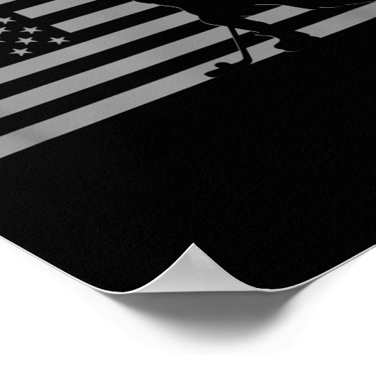 Hockey Player - American Flag Hockey Poster (Hoek)