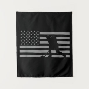 Hockey Player - American Flag Hockey Wandkleed
