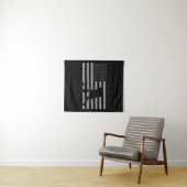 Hockey Player - American Flag Hockey Wandkleed (In Situ (horizontaal))