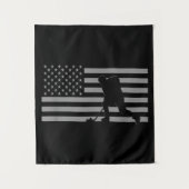 Hockey Player - American Flag Hockey Wandkleed (Voorkant)