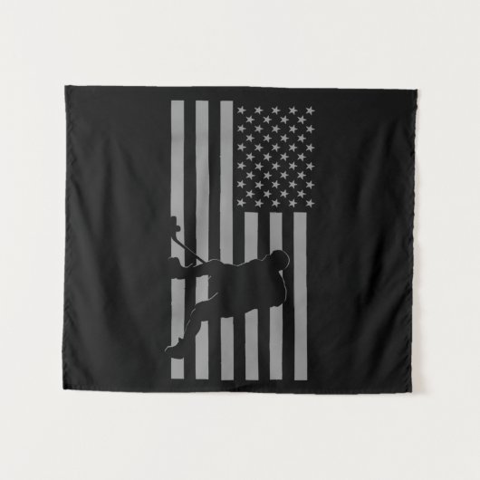 Hockey Player - American Flag Hockey Wandkleed (Voorkant (horizontaal))