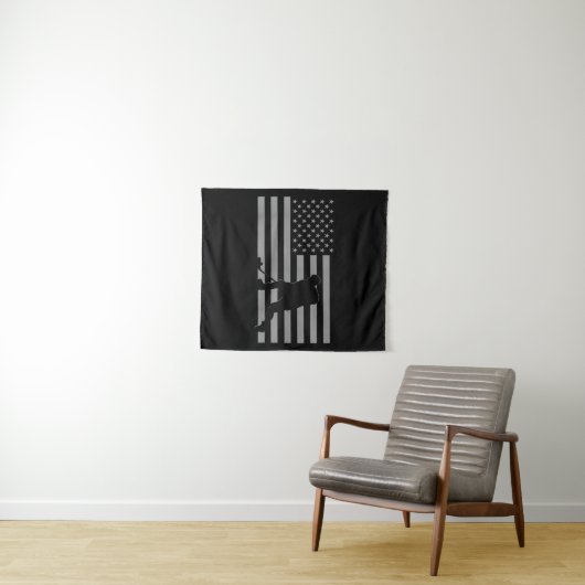 Hockey Player - American Flag Hockey Wandkleed (In Situ (horizontaal))