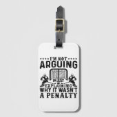 Hockey Player Arguing Gift Funny Hockey Bagagelabel (Voorkant (verticaal))