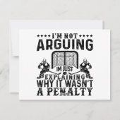 Hockey Player Arguing Gift Funny Hockey Feestdagenkaart (Achterkant)