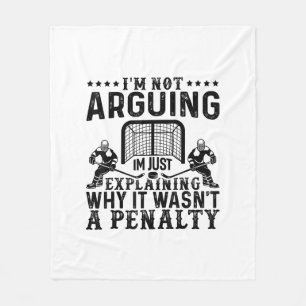 Hockey Player Arguing Gift Funny Hockey Fleece Deken