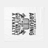 Hockey Player Arguing Gift Funny Hockey Fleece Deken (Voorkant (Horizontaal))