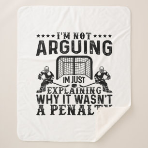 Hockey Player Arguing Gift Funny Hockey Sherpa Deken
