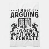 Hockey Player Arguing Gift Funny Hockey Theedoek (Verticaal)