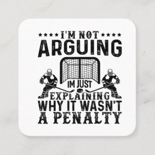 Hockey Player Arguing Gift Funny Hockey Vierkante Visitekaartje