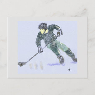 Hockey Player Art Briefkaart