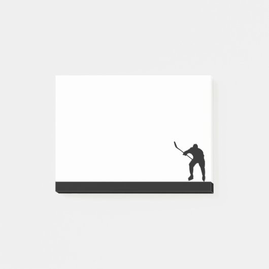 Hockey Player Athlete Sport Silhouette Post-it® Notes (Voorkant)