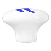 Hockey Player blue decoders, dresser of lade Keramische Knop (Zijkant)