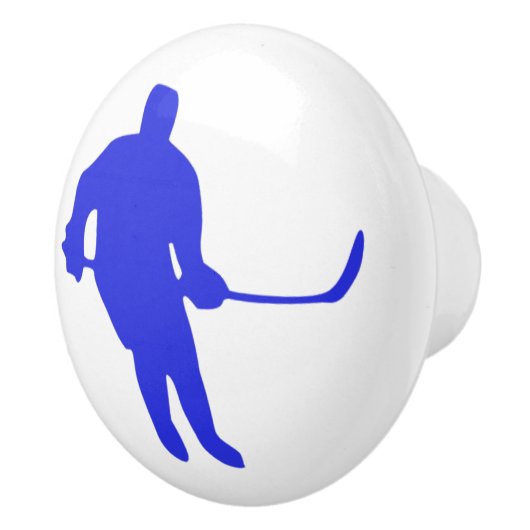 Hockey Player blue decoders, dresser of lade Keramische Knop (Rechts)