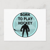 Hockey Player Born to Play Tshirts and Gifts Briefkaart (Voorkant)