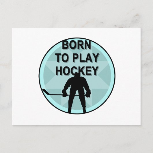 Hockey Player Born to Play Tshirts and Gifts Briefkaart (Voorkant)