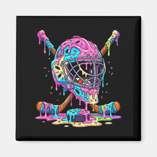 Hockey Player Boys Kids Ice Hockey Dripping Ice Magneet