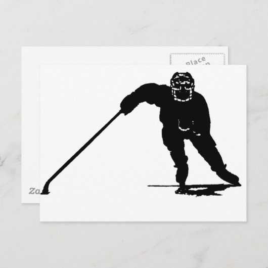 Hockey Player Briefkaart (Voorkant / Achterkant)