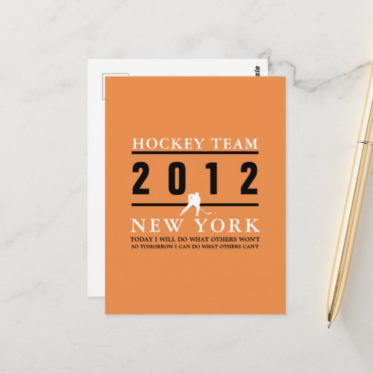 Hockey Player Briefkaart (Voorkant / Achterkant in situ)