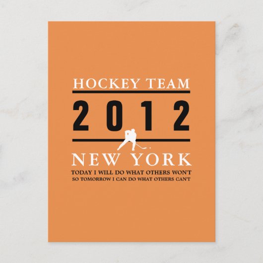 Hockey Player Briefkaart (Voorkant)