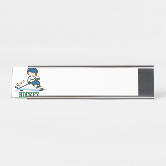 Hockey Player Bureau Naambordje (Voorkant)