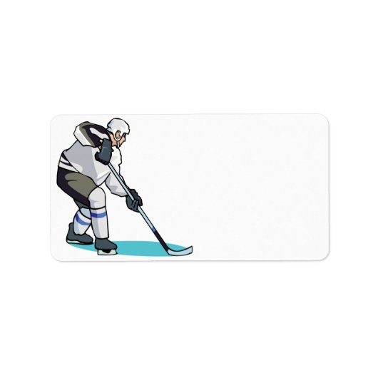 Hockey Player Etiket (Voorkant)