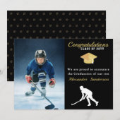Hockey player Foto afstuderen class van 2022 Aankondiging (Voorkant / Achterkant)