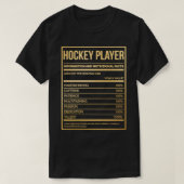 Hockey Player Funny Hockey Nutrition Label in Gold T-shirt (Design voorkant)