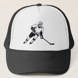Hockey Player Game Sport Silhouette Trucker Pet