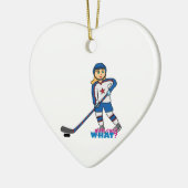 Hockey Player Girl Keramisch Ornament (Links)