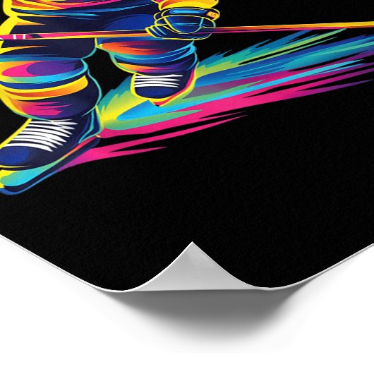 Hockey Player Graphic Poster (Hoek)