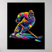 Hockey Player Graphic Poster (Voorkant)