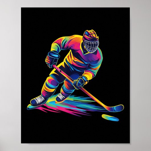 Hockey Player Graphic Poster (Voorkant)
