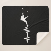 Hockey Player Hockey Ice Hockey Sherpa Deken (Voorkant (horizontaal))
