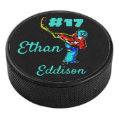 Hockey Player Hockey Puck (3/4)