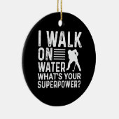 Hockey Player I Walt on Water Keramisch Ornament (Rechts)