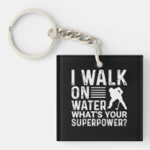 Hockey Player I Walt on Water Sleutelhanger (voorkant)