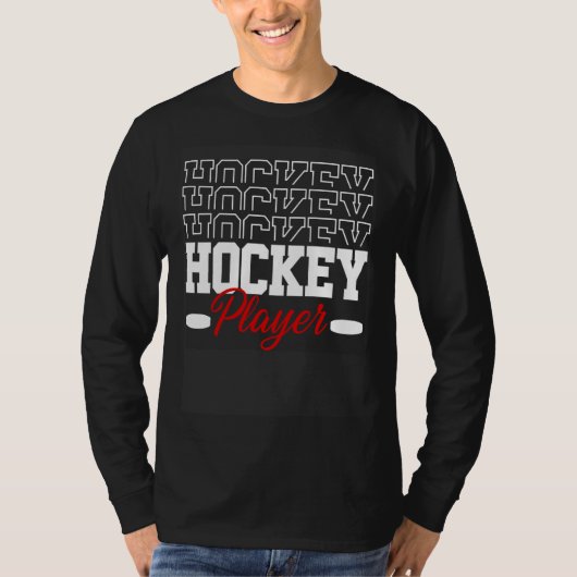 Hockey Player Ice and Roller Hockey T-shirt (Voorkant)