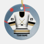 Hockey Player Jersey Ornament (Voorkant)