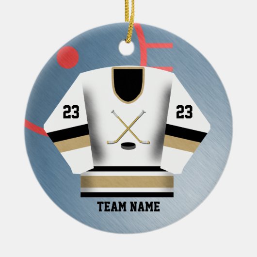 Hockey Player Jersey Ornament (Voorkant)