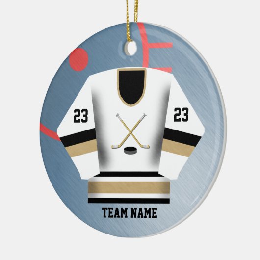 Hockey Player Jersey Ornament (Links)