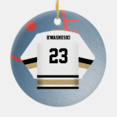 Hockey Player Jersey Ornament (Achterkant)
