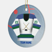 Hockey Player Jersey Ornament (Links)