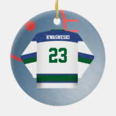 Hockey Player Jersey Ornament (Achterkant)