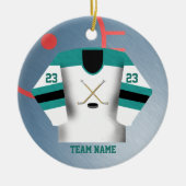 Hockey Player Jersey Ornament (Voorkant)