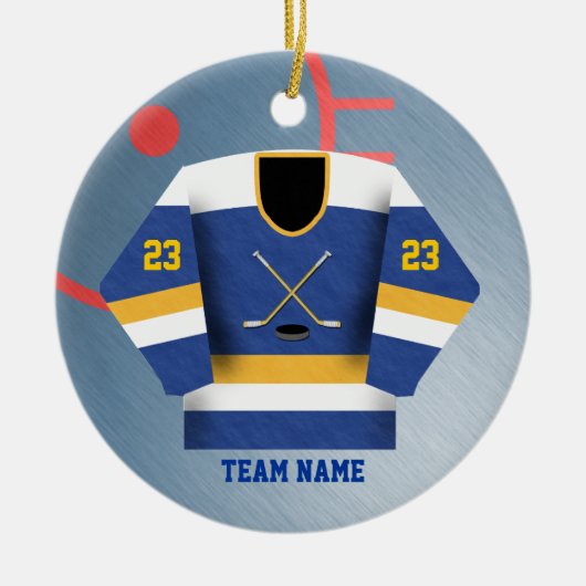 Hockey Player Jersey Ornament (Voorkant)